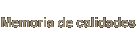 Memoria de calidades