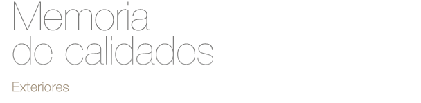 Memoria de calidades
